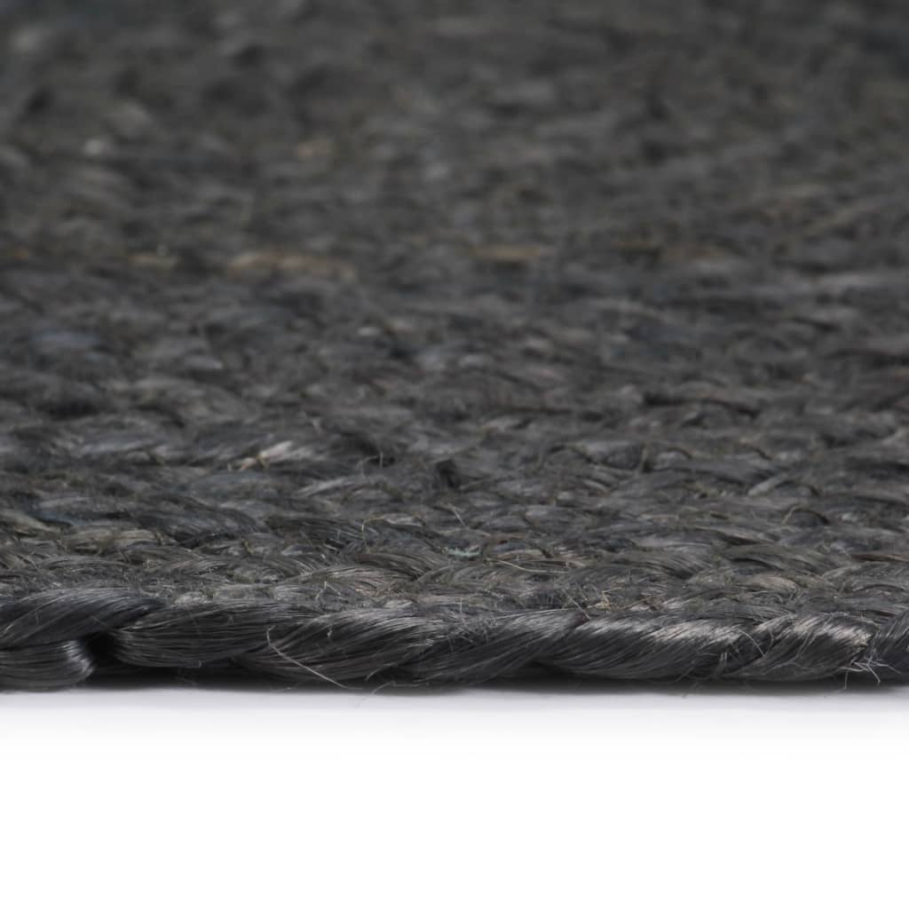 133836 vidaXL Placemats 4 pcs Plain Dark Grey 38 cm Round Jute