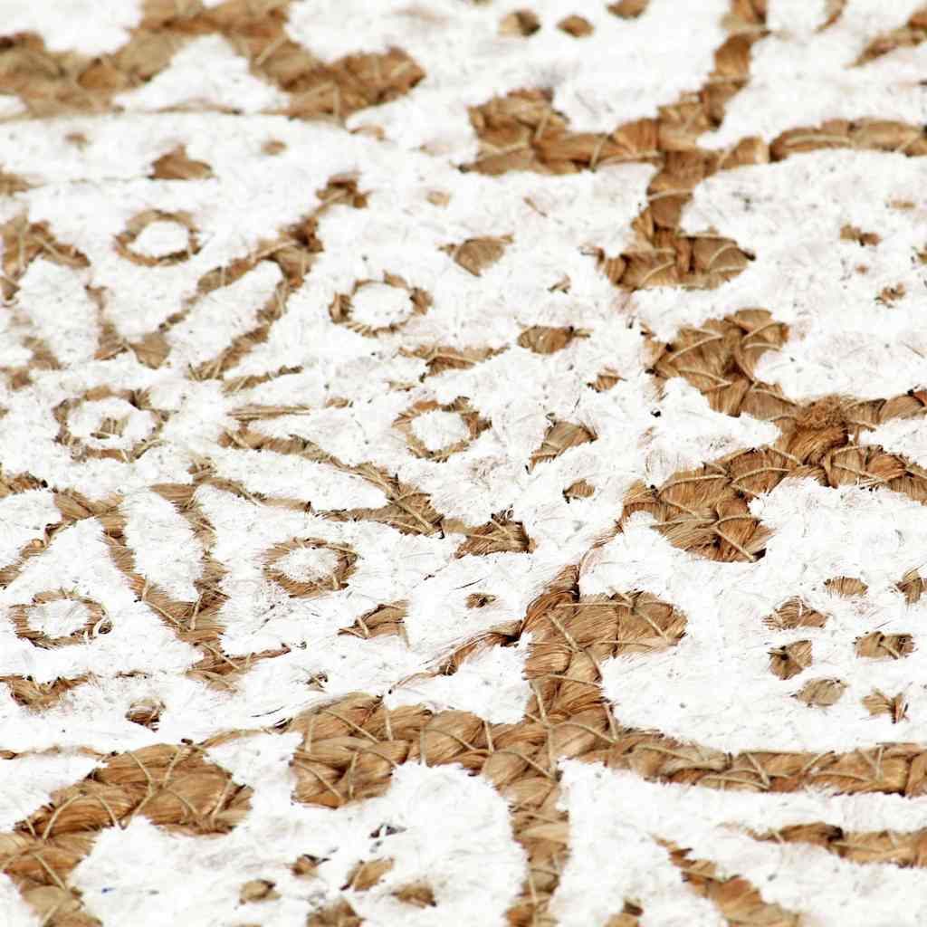 133866 vidaXL Placemats 4 pcs White 38 cm Round Jute