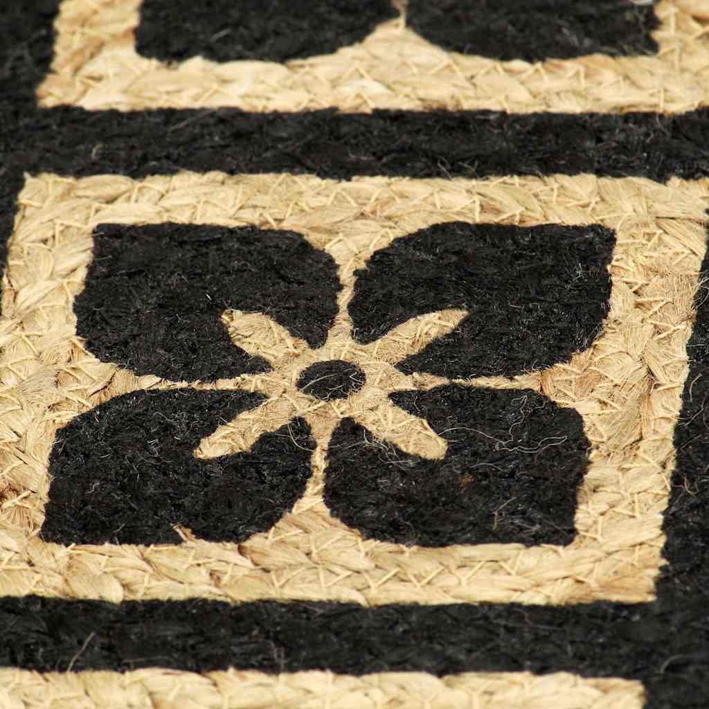 133868 vidaXL Placemats 4 pcs Black 38 cm Round Jute