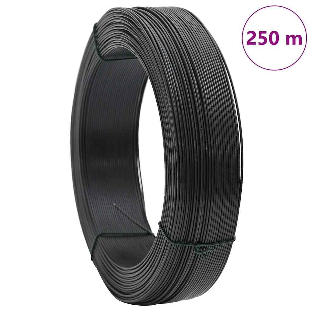 144475 vidaXL Fence Binding Wire 250 m 0,9/1,4 mm Steel Anthracite