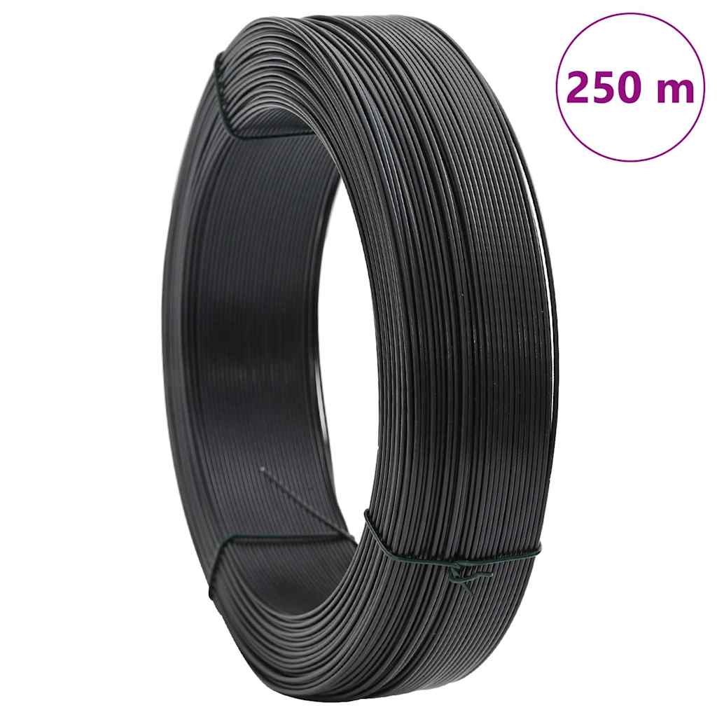 144477 vidaXL Fence Binding Wire 250 m 1,4/2 mm Steel Anthracite