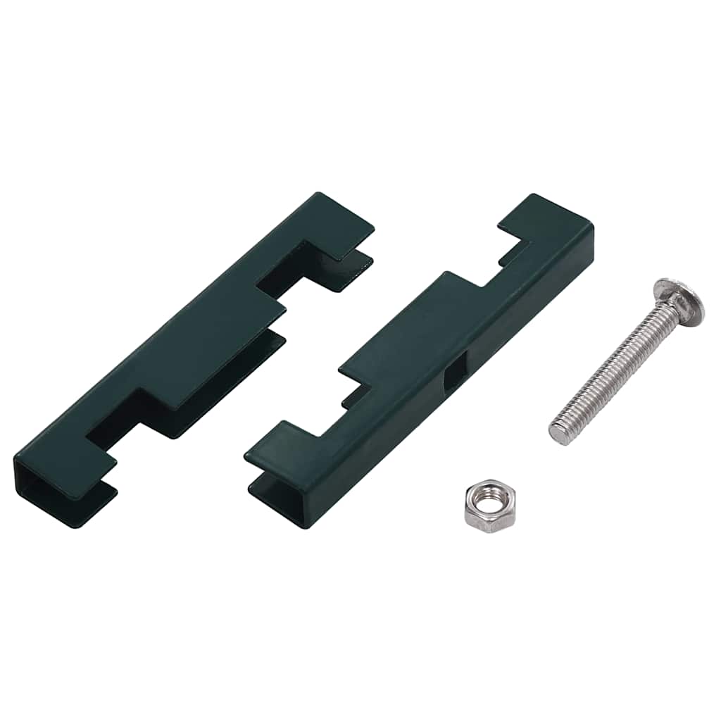 144496 vidaXL Garden U Mat Connector 10 Sets Green