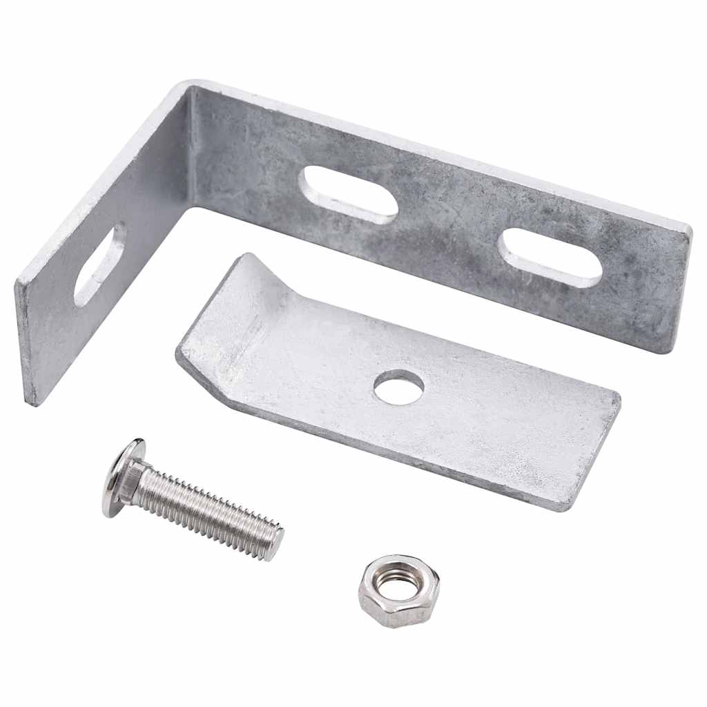 144503 vidaXL Wall Corner Connector 10 Sets Silver