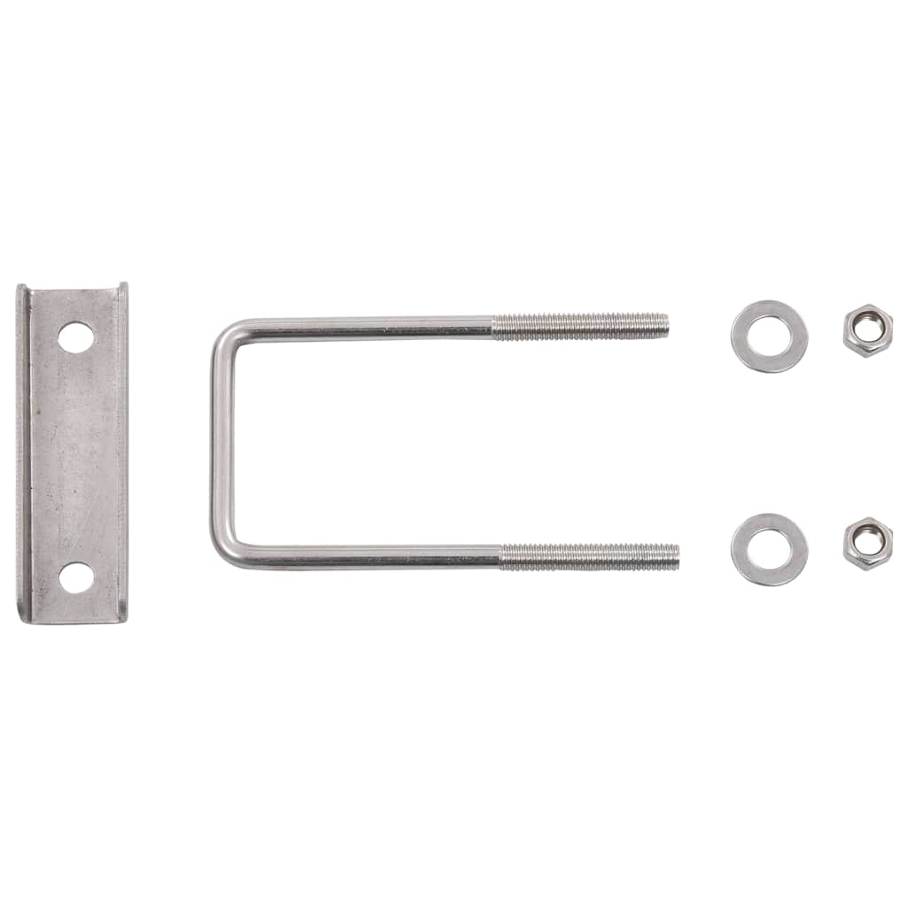144504 vidaXL U Connector for Fence Post 60x40 mm 25 Sets