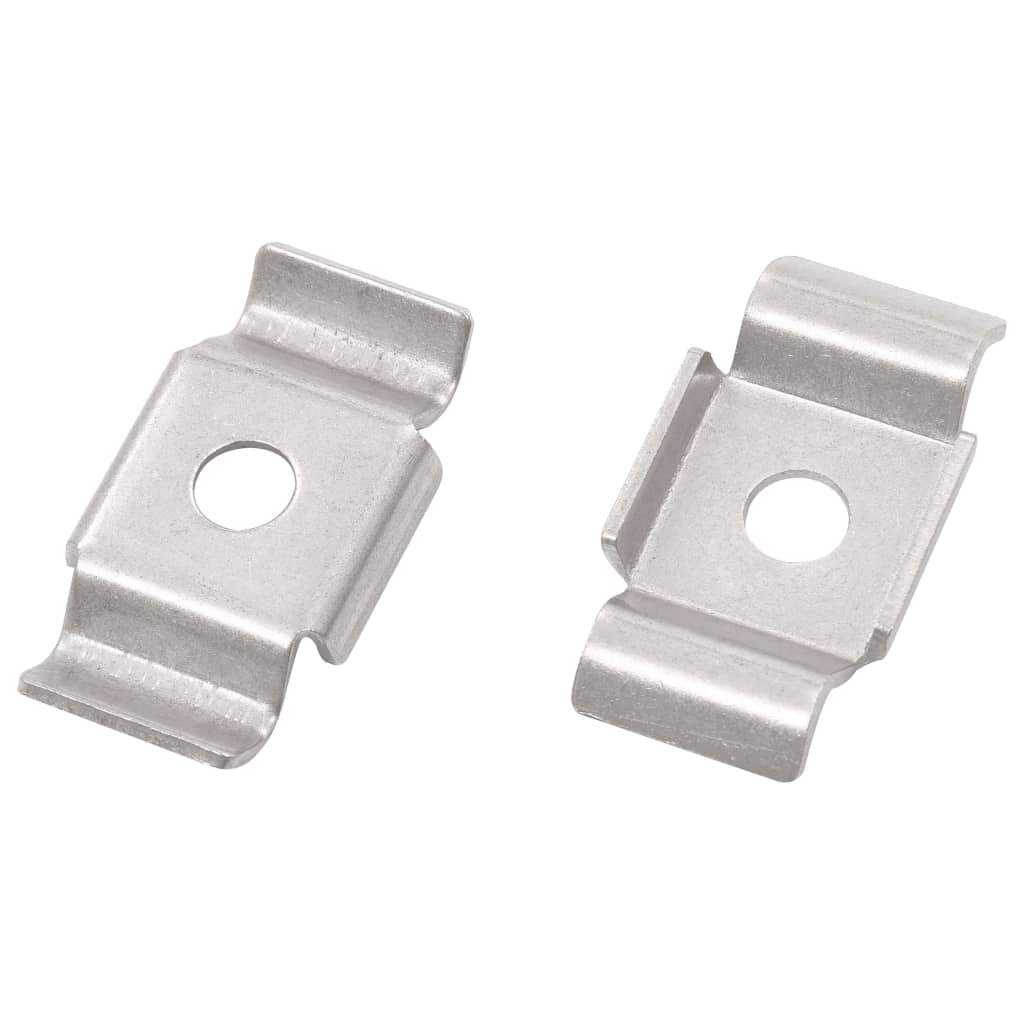 144508 vidaXL Butterfly Fence Clips 50 pcs Stainless Steel
