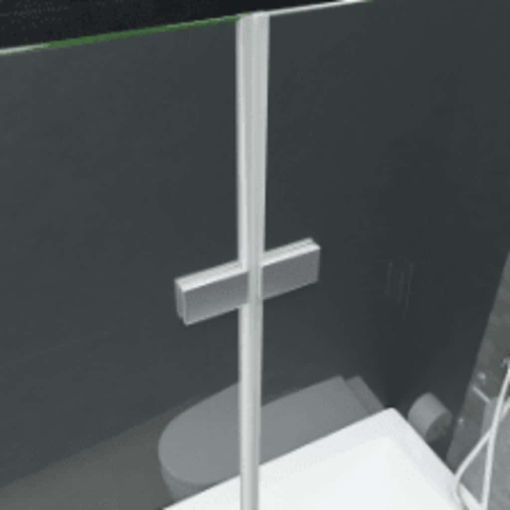 Folding Shower Enclosure 2 Panels ESG 95x140 cm