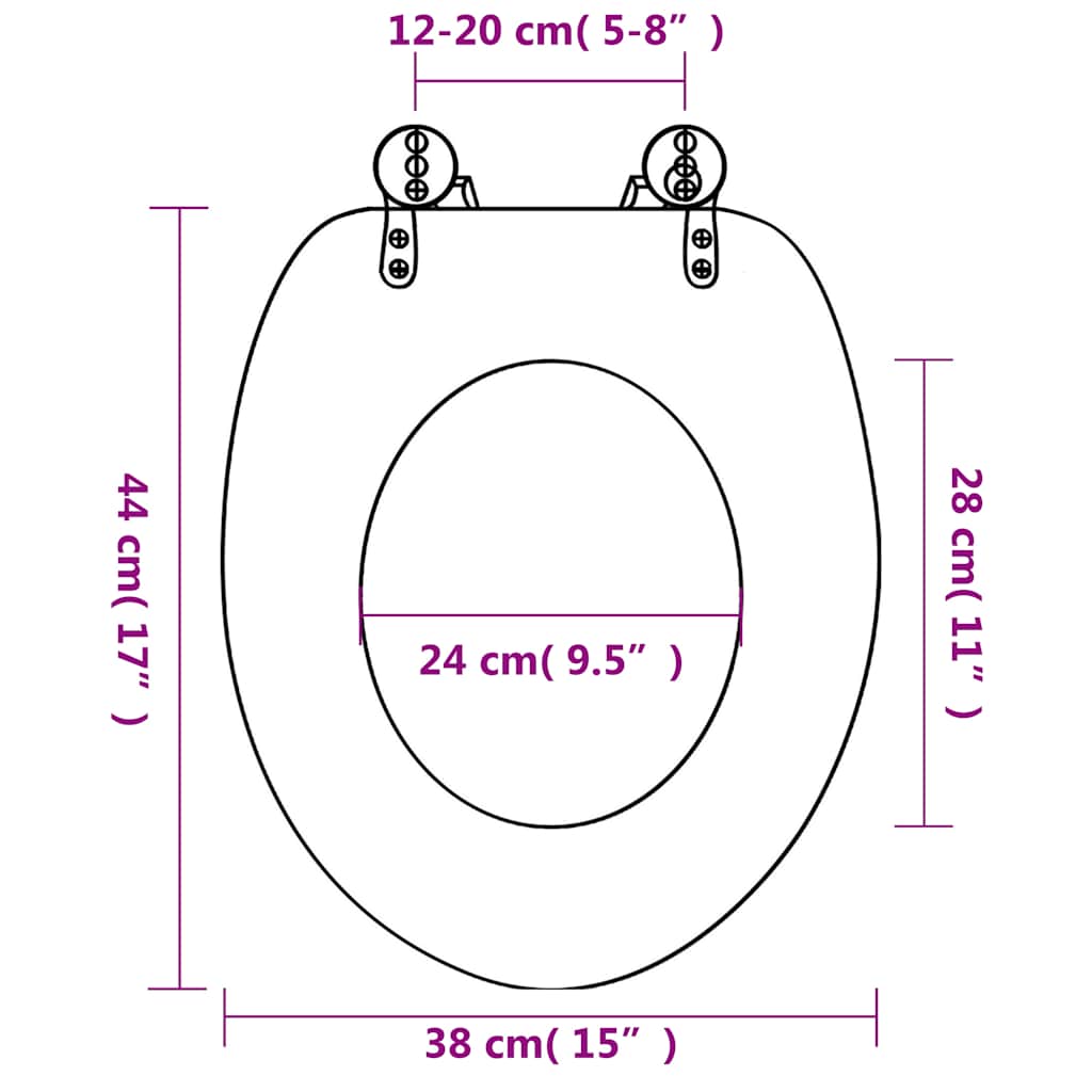 Toilet Seats with Lids 2 pcs MDF Sea Star