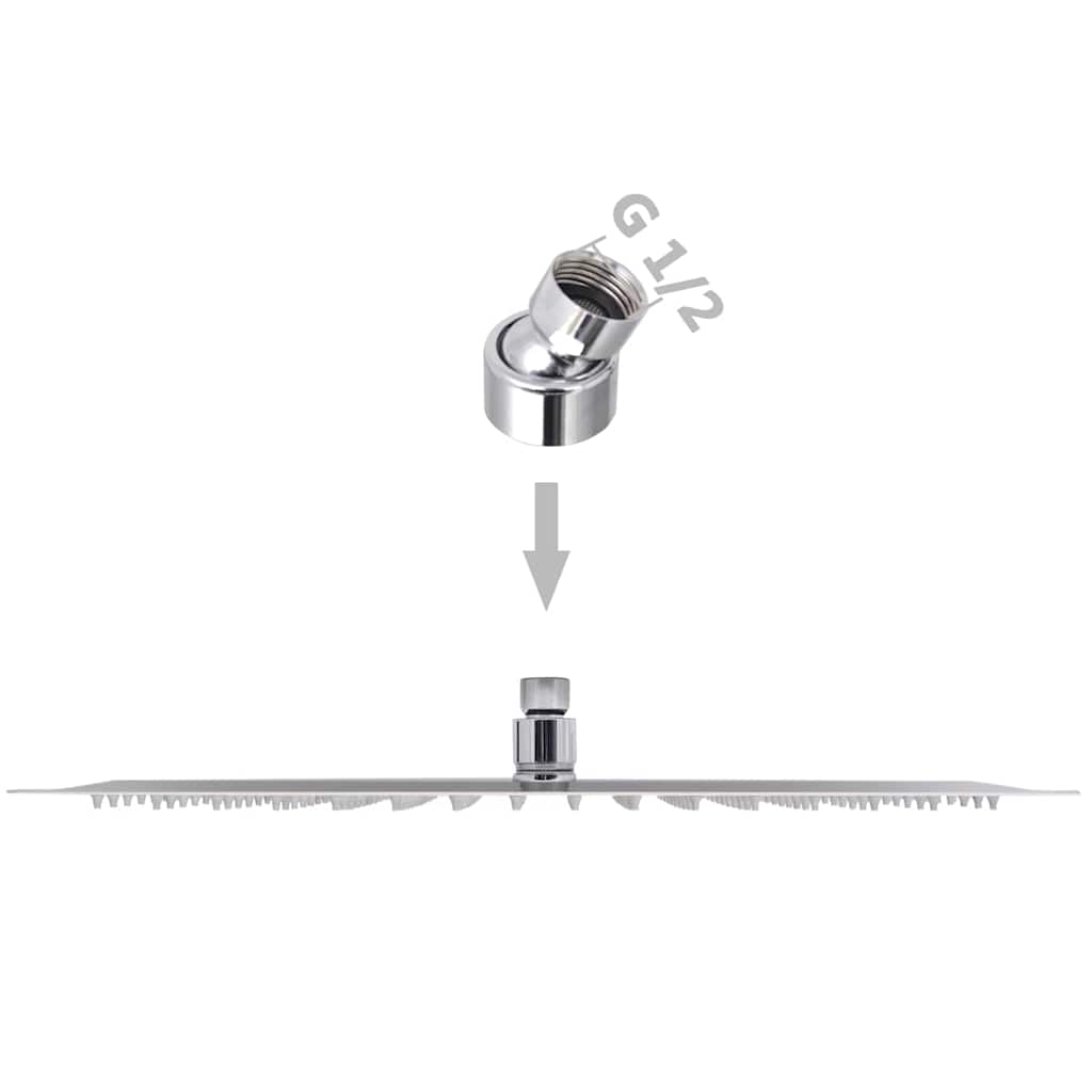 Rain Shower Head 2 pcs Stainless Steel 30x40 cm