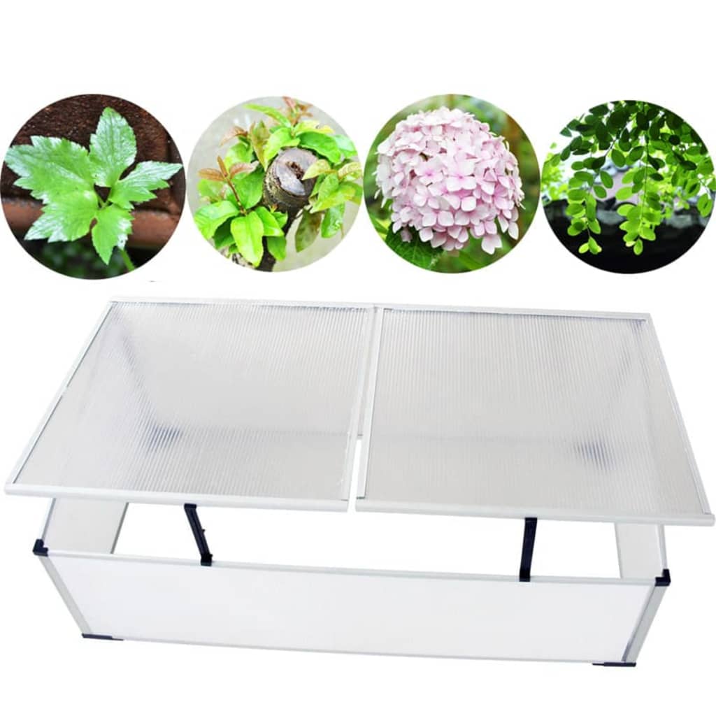40213 vidaXL Cold Frame 2 Lids 110x55x41 cm