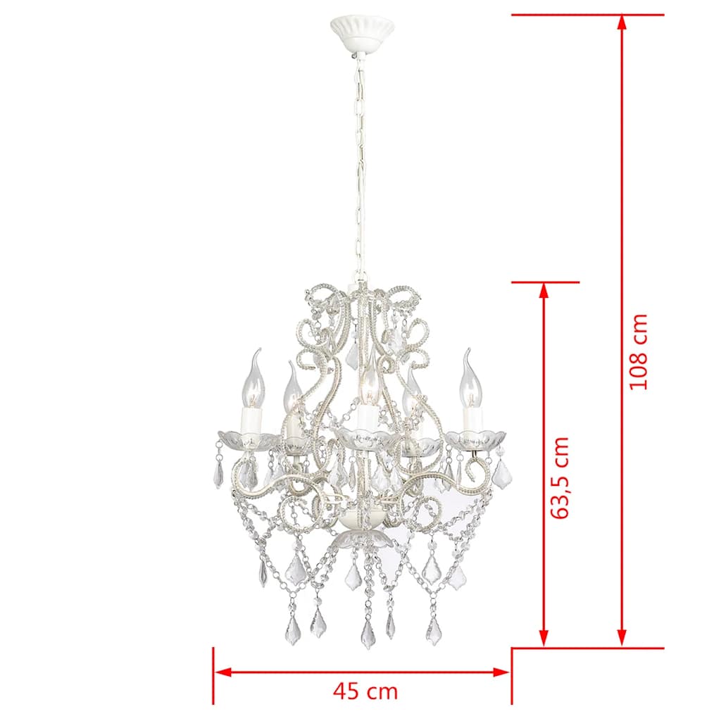 60336 vidaXL Chandelier with 2800 Crystals E14
