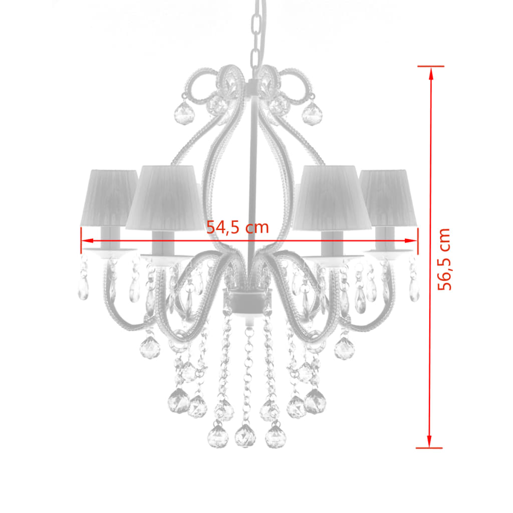 60338 vidaXL Chandelier with 2300 Crystals White