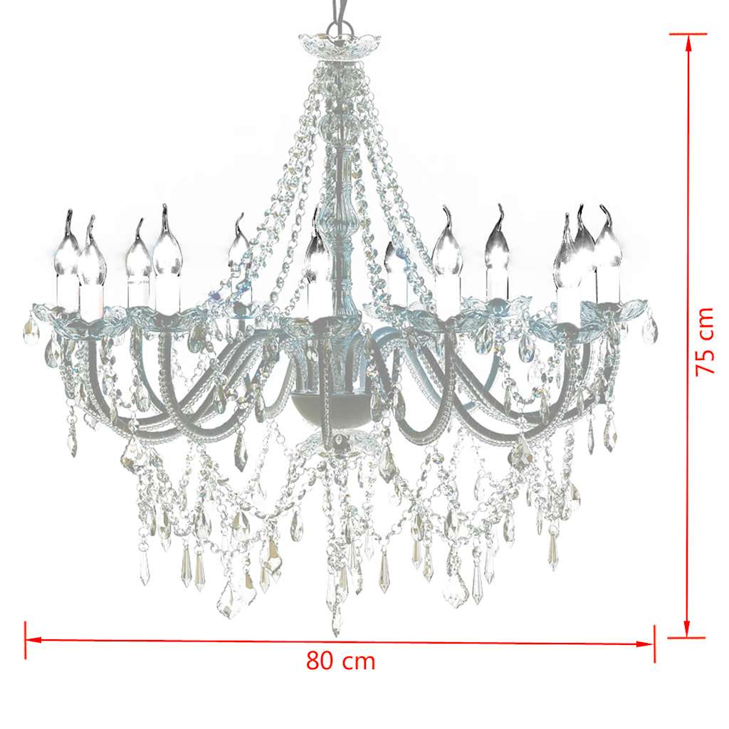 60339 vidaXL Chandelier with 1600 Crystals