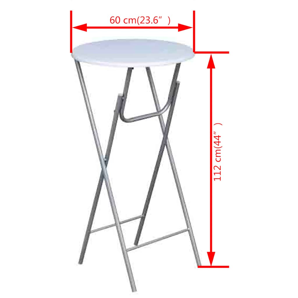 Bar Tables 4 pcs with MDF Tabletop White