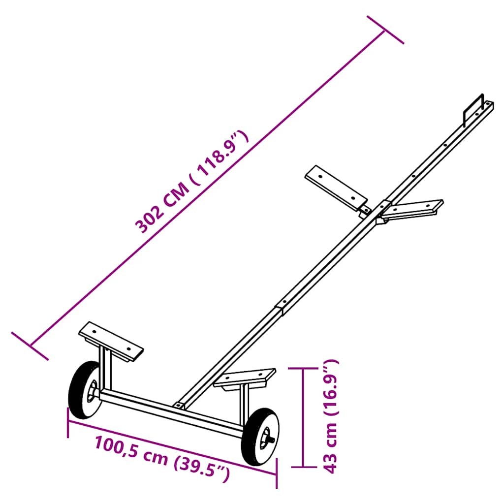 90305 vidaXL Boat Trailer