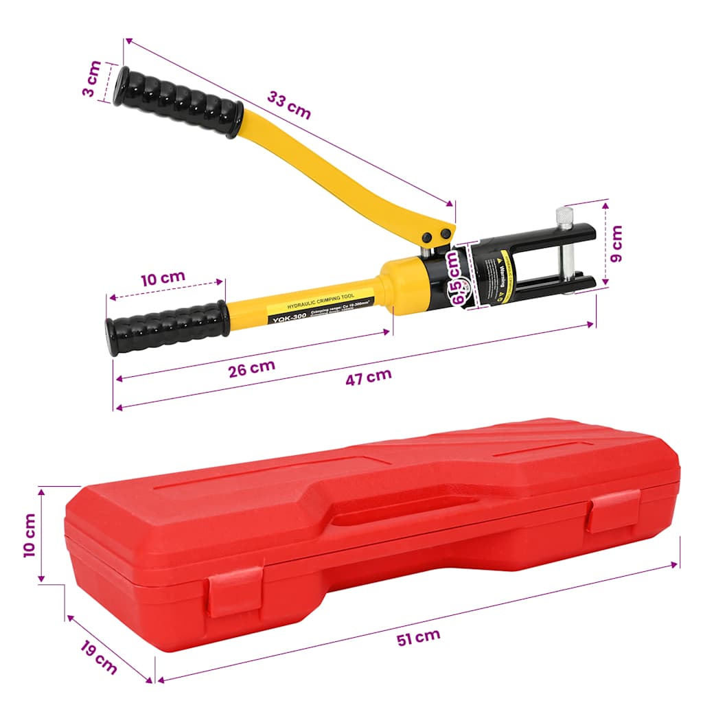 140122 vidaXL Hydraulic Crimping Tool
