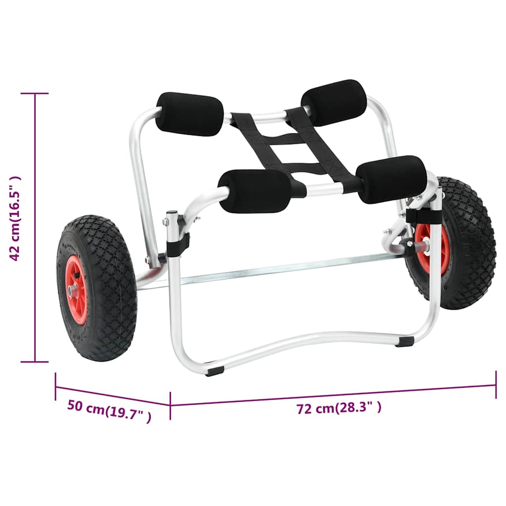 90374 vidaXL Kayak Trolley Aluminium