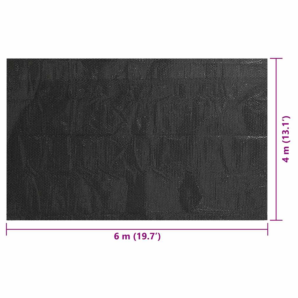 Pool Cover | Black | Thick PE film with air chambers, PVC | Large