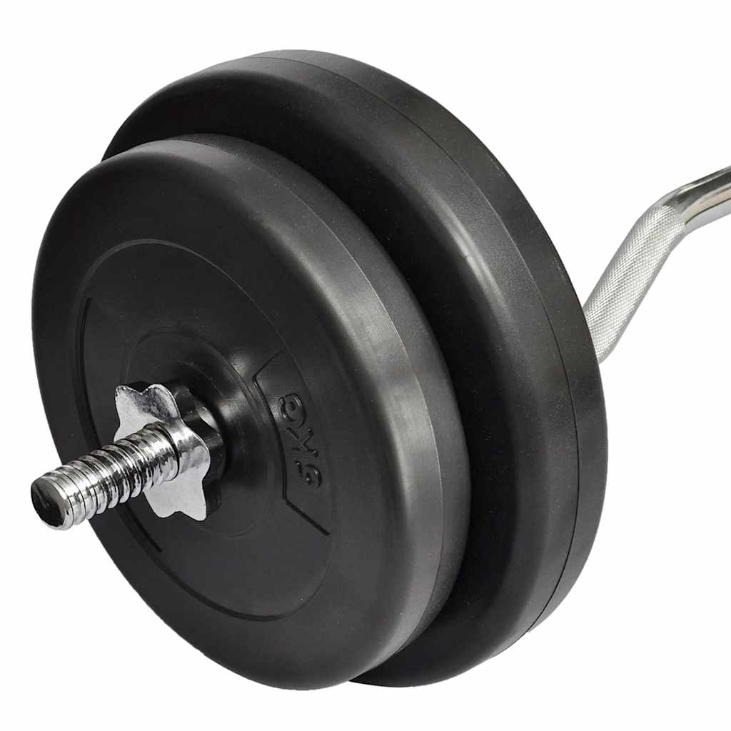 90373 vidaXL Curl Bar with Weights 30 kg