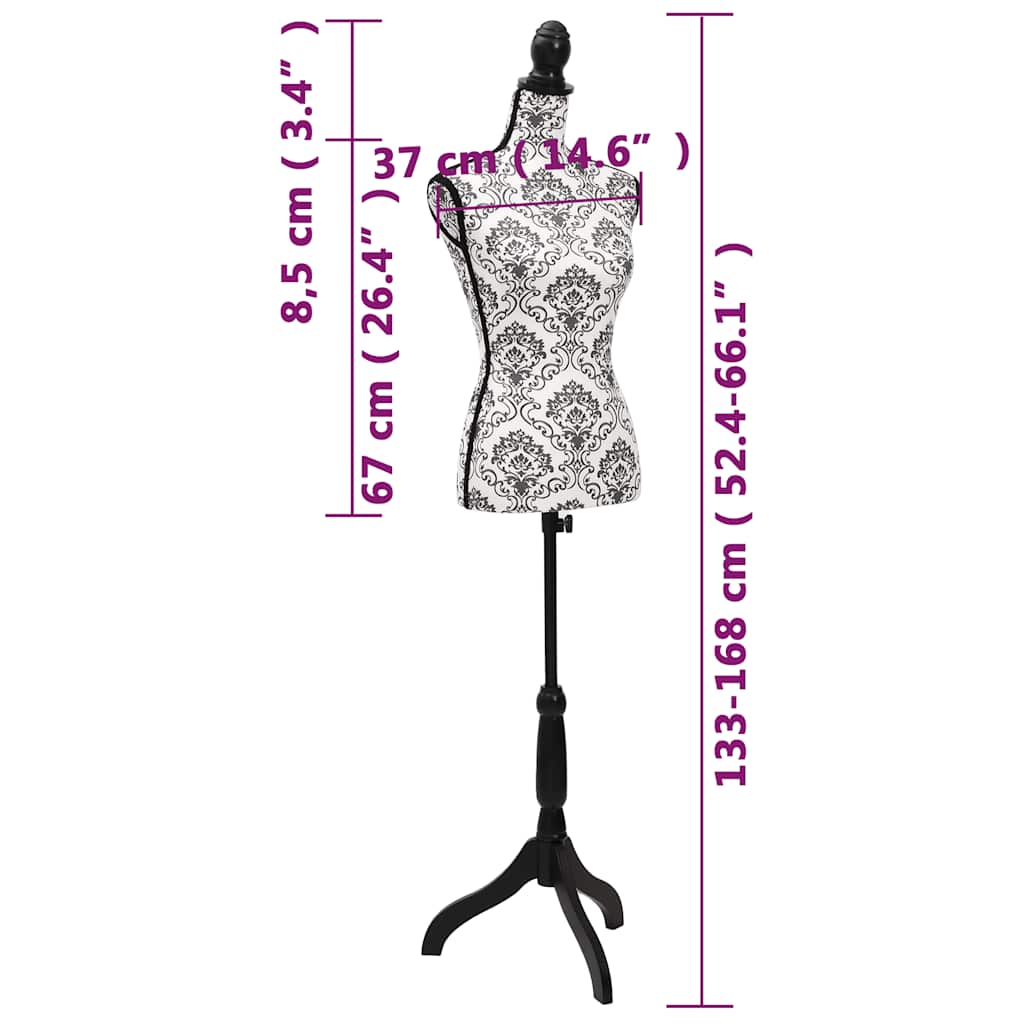 30021 Ladies bust Display bust black white