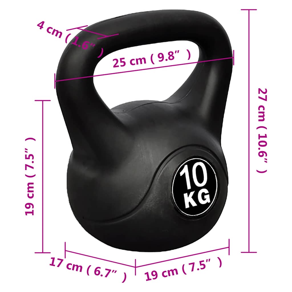 90391 vidaXL kettlebell 10 kg