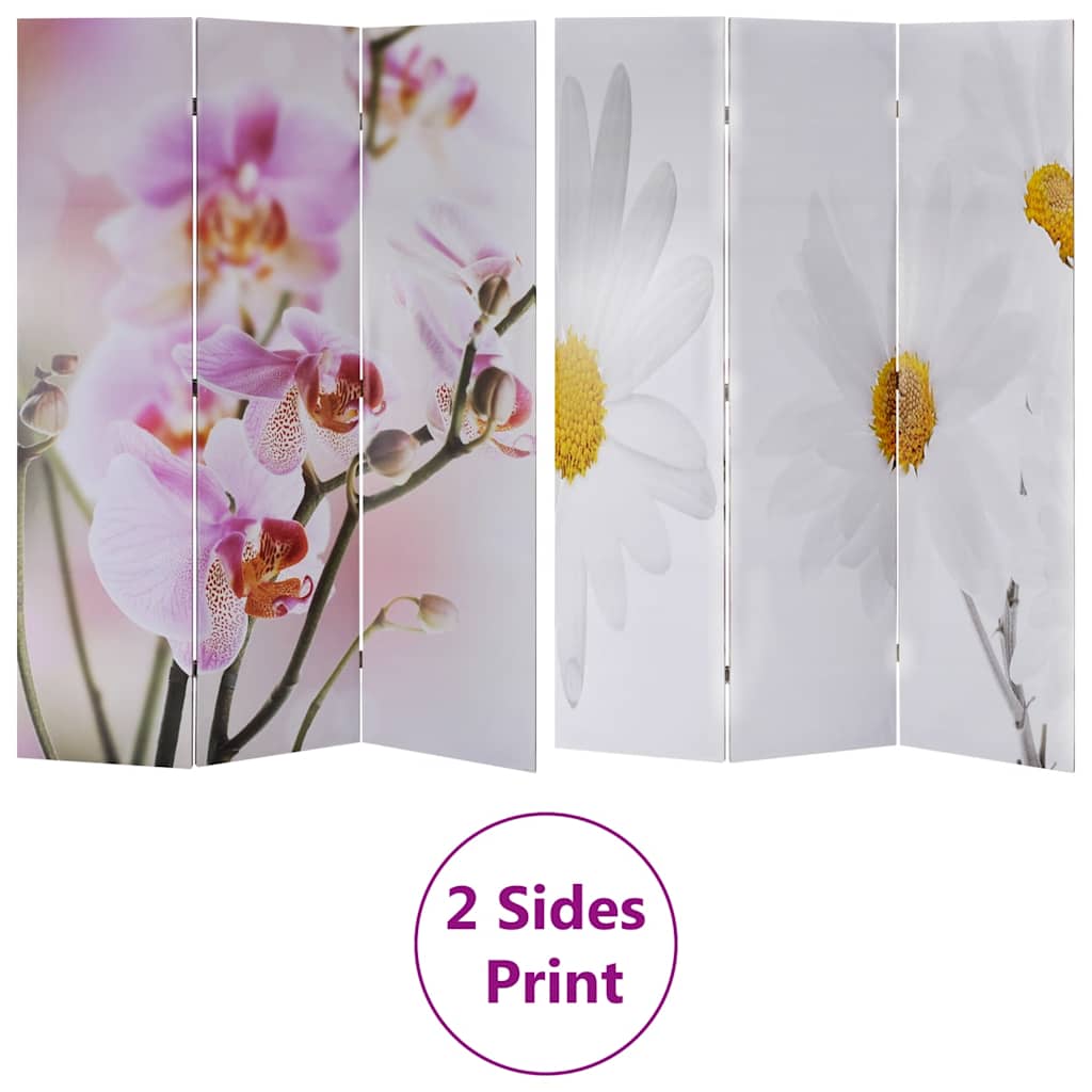 240475 vidaXL Folding Room Divider 120x170 cm Flower