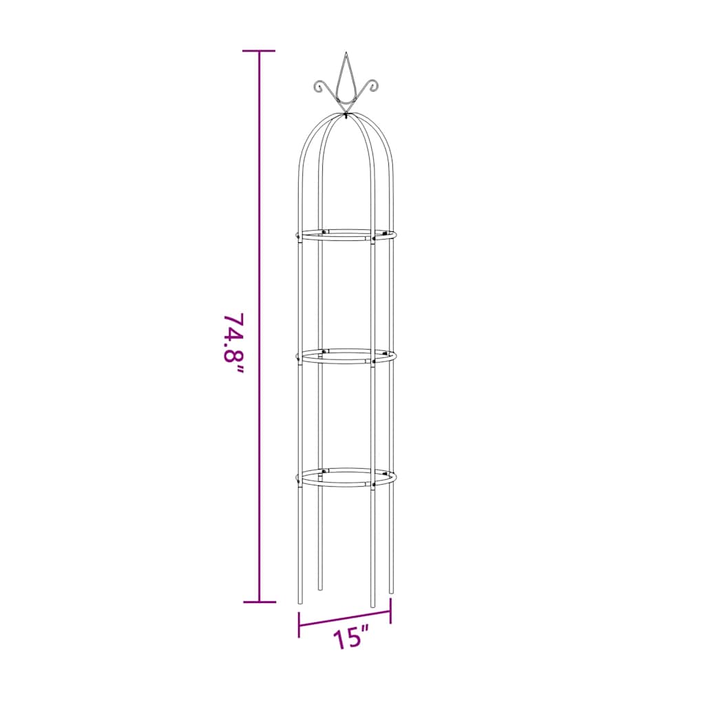 40779 vidaXL Garden Arch Tower 2 pcs