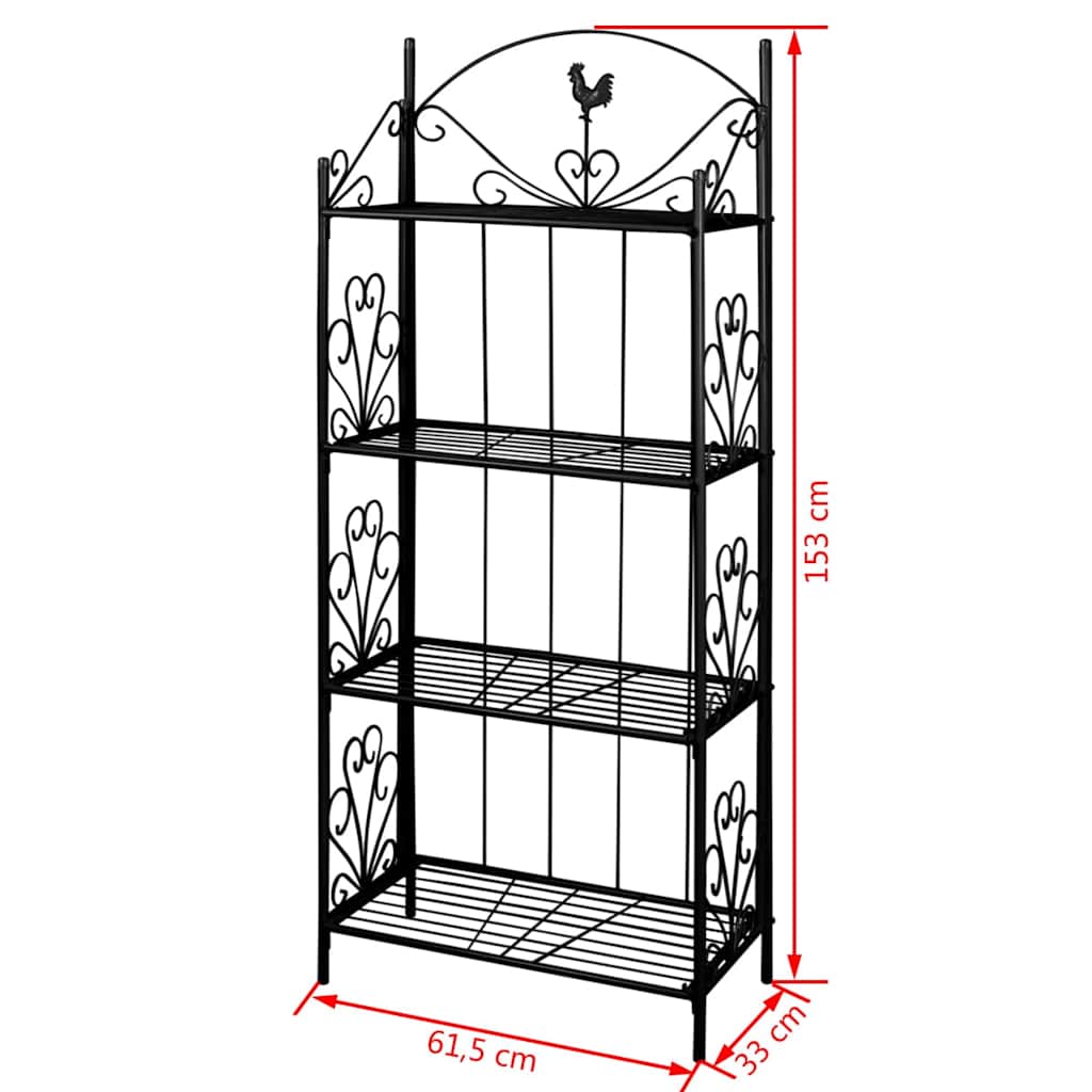 40780 Plant Rack Square Black