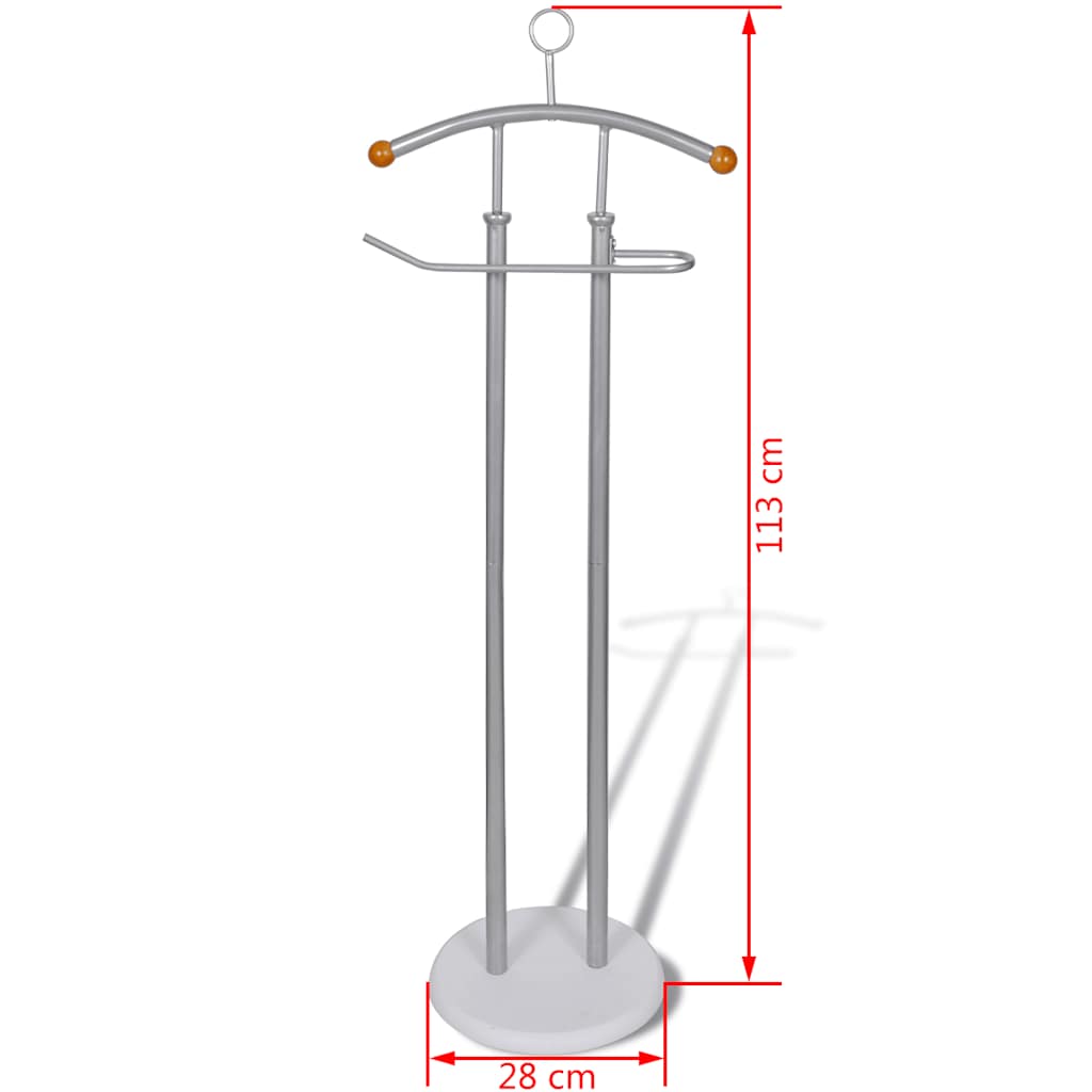 240731 vidaXL Valet Stand Coat Shirt Organizer Metal Frame