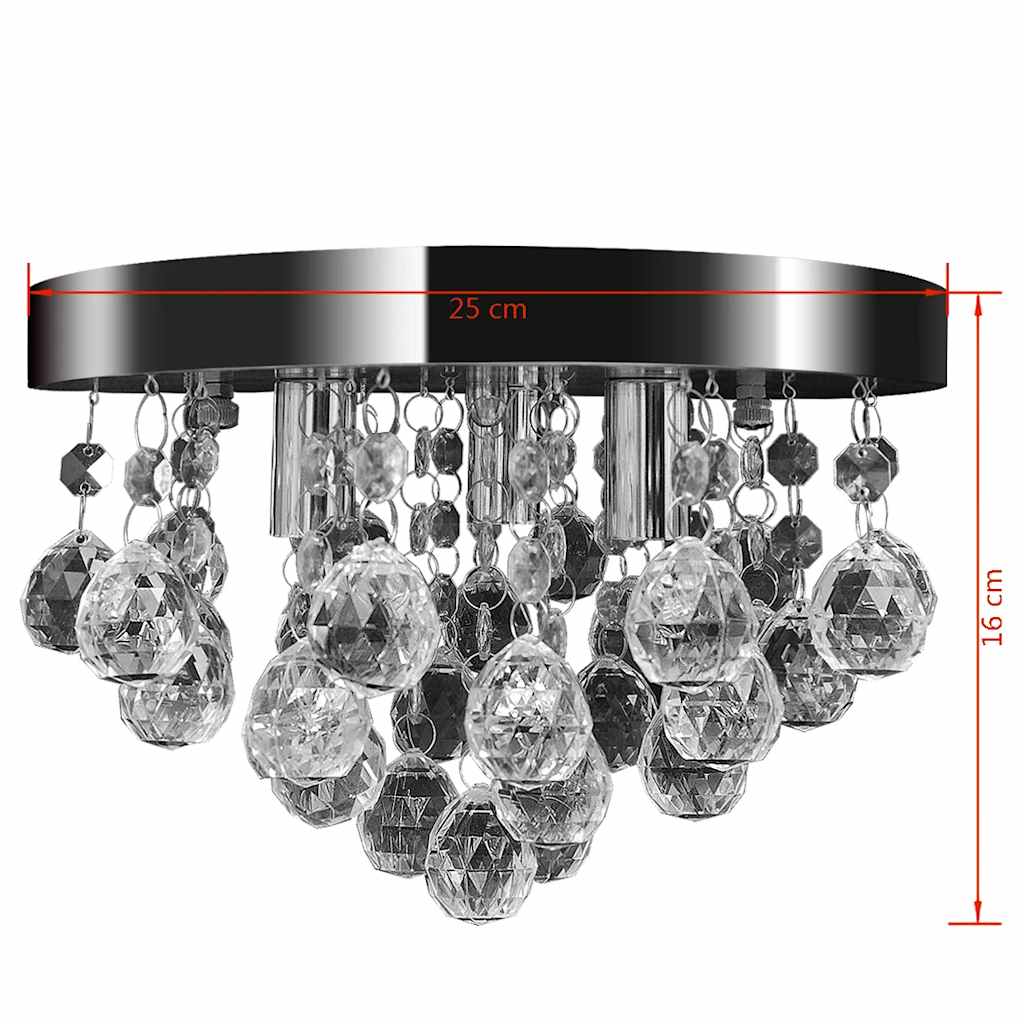 240688 Pendant Ceiling Lamp Crystal Design Chandelier Chrome