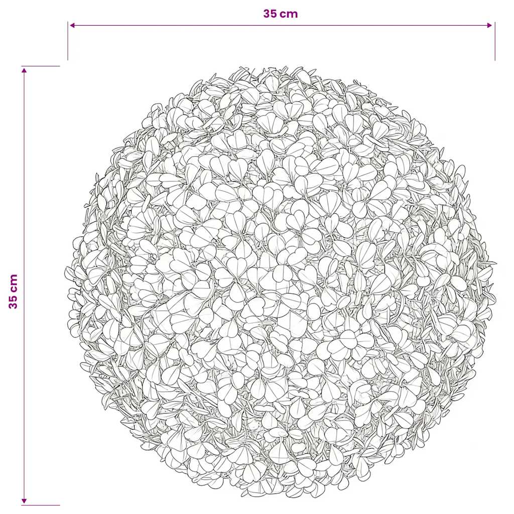 Boxwood Ball Artificial Leaf Topiary Ball 35 cm 2 pcs