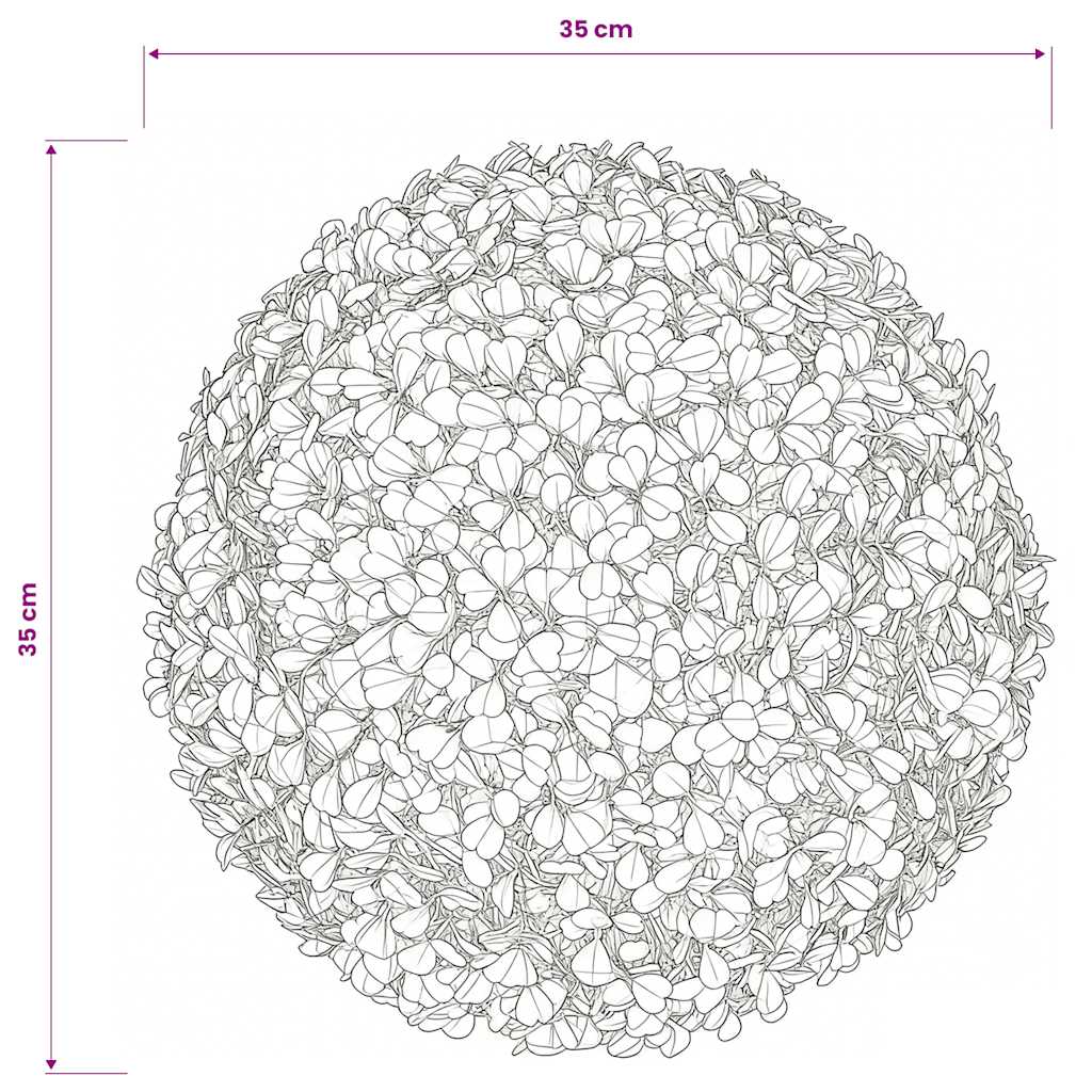 Boxwood Ball Artificial Leaf Topiary Ball 35 cm 2 pcs