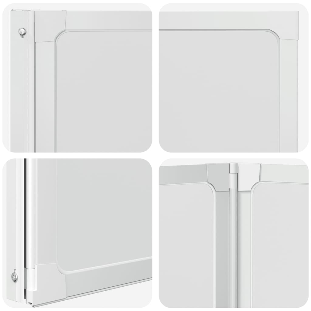 Shower Bath Screen Wall 140 x 168 cm 7 Panels Foldable with Towel Rack