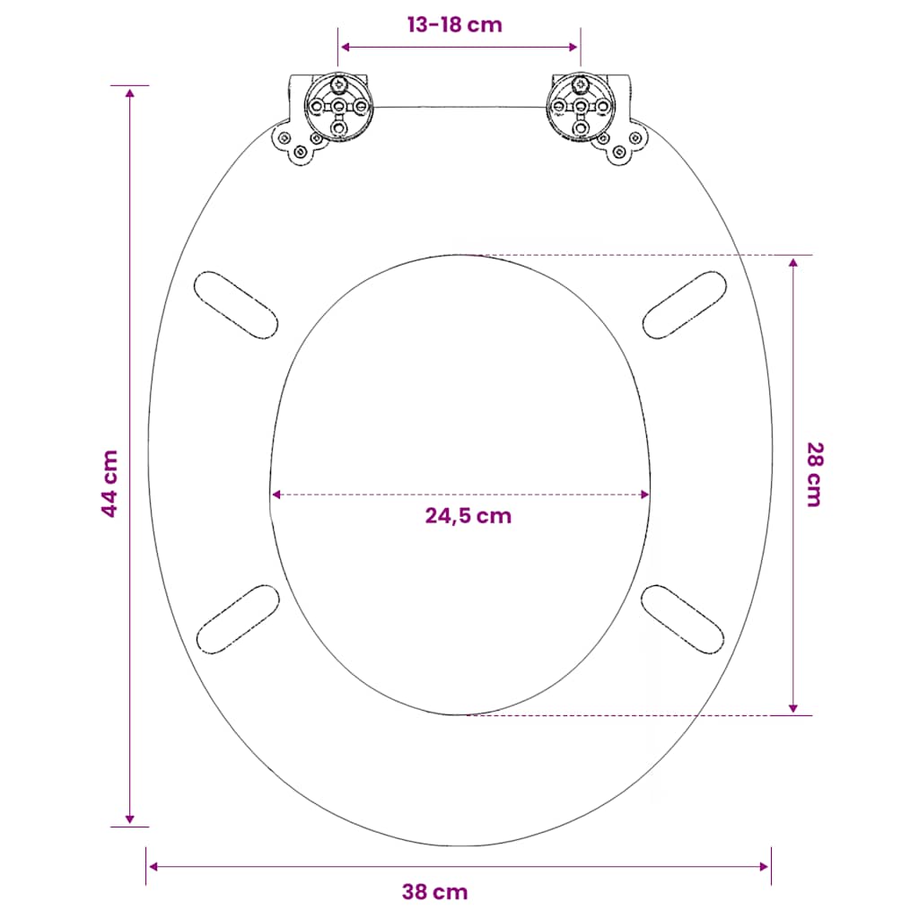 WC Toilet Seat MDF Lid Starfish