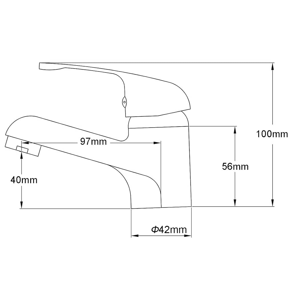 140829 vidaXL Basin Mixer Tap Chrome