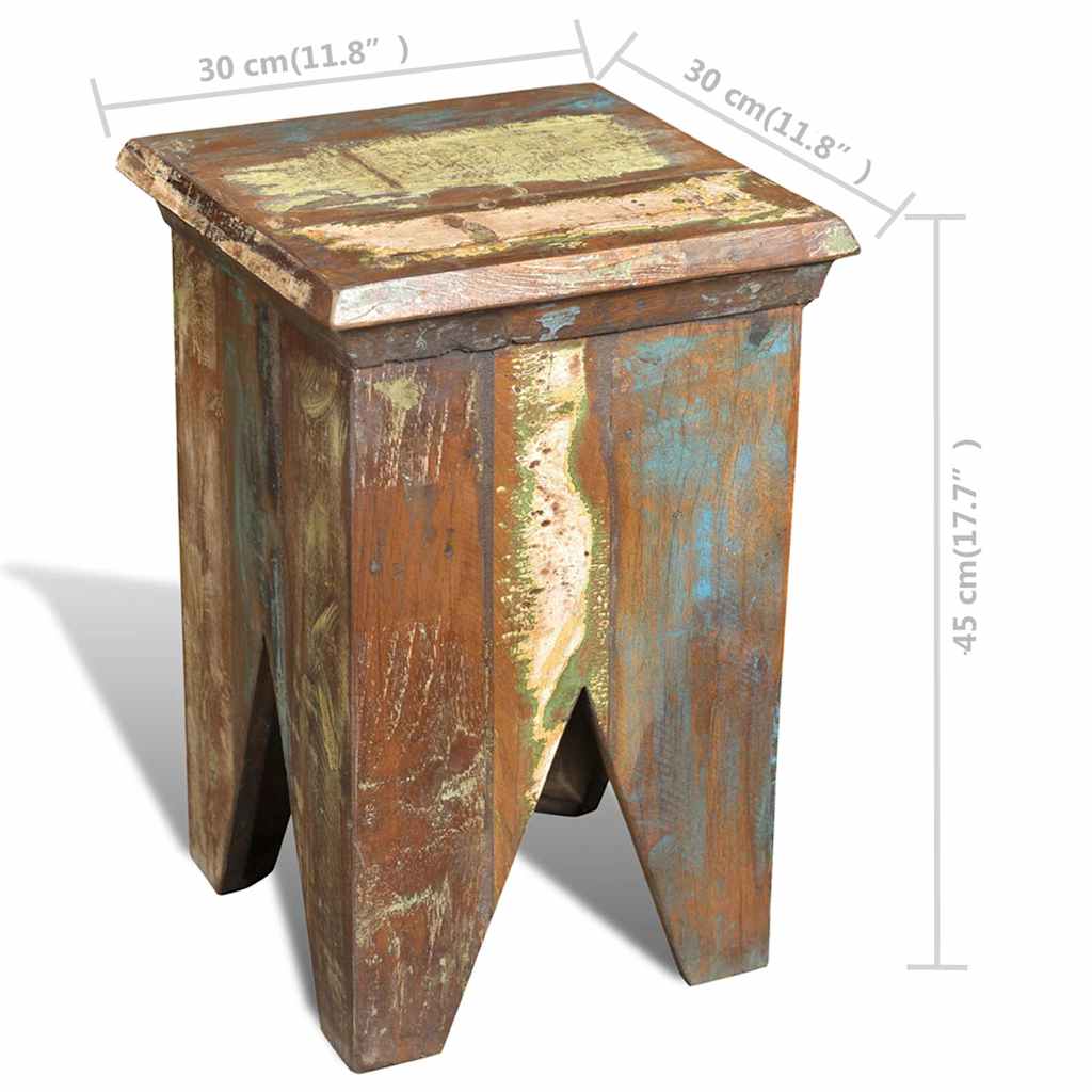 240951 vidaXL Stool Solid Reclaimed Wood
