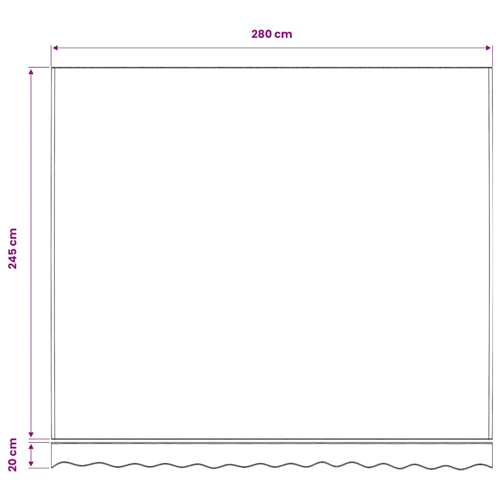 Awning Replacement Fabric Blue and White 300x250 cm Polyester