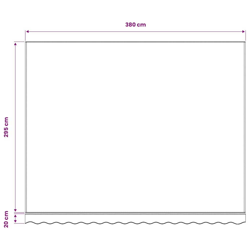 Awning Replacement Fabric Blue and White 400x300 cm Polyester