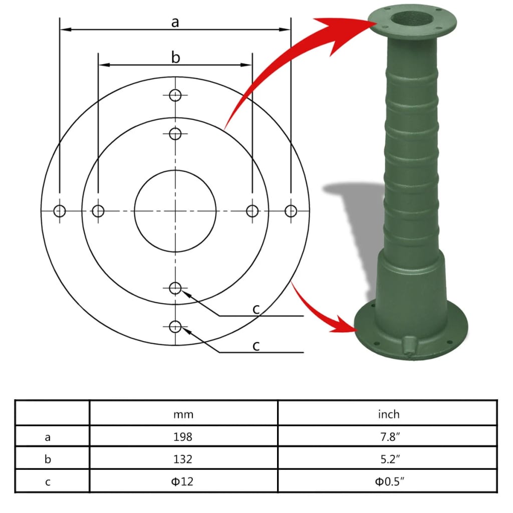 41173 Cast Iron Stand for Garden Hand Water Pump