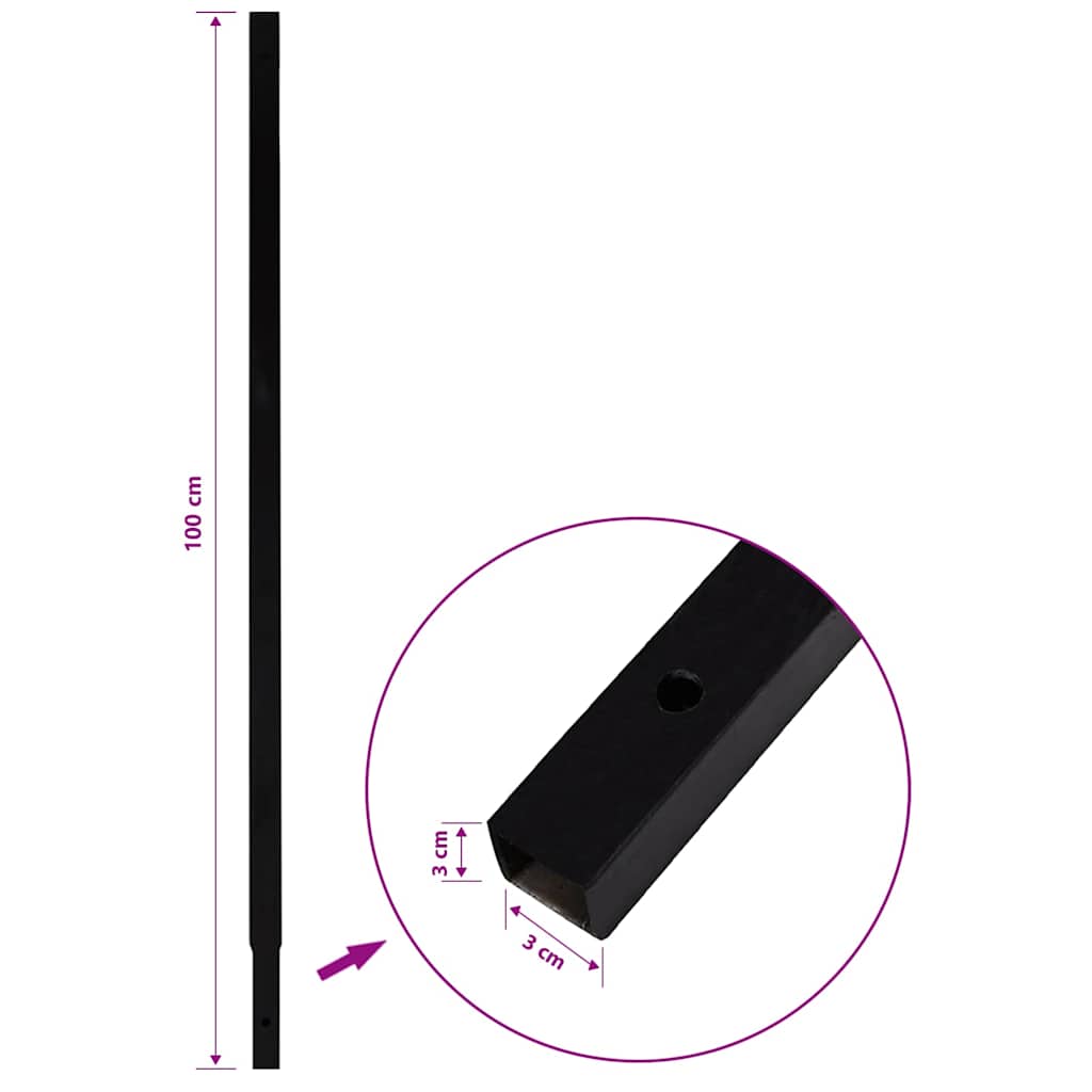 Ground Drill Extension Tube 4 x 1 m Tube Connection Steel