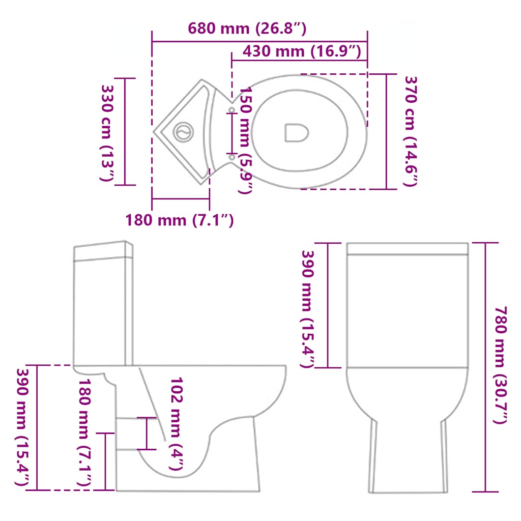 141134 WC Ceramic Toilet Bathroom Corner Toilet Black