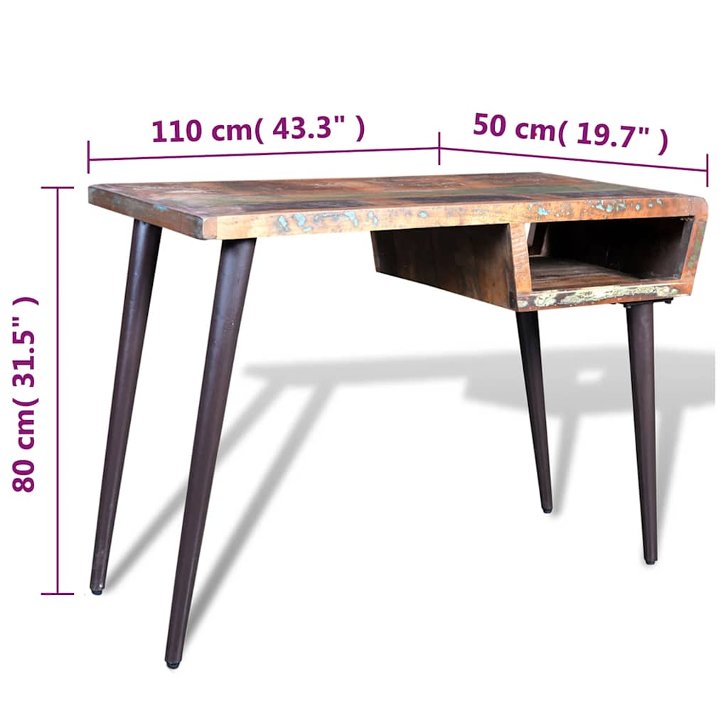 241138 Reclaimed Wood Desk with Iron Legs