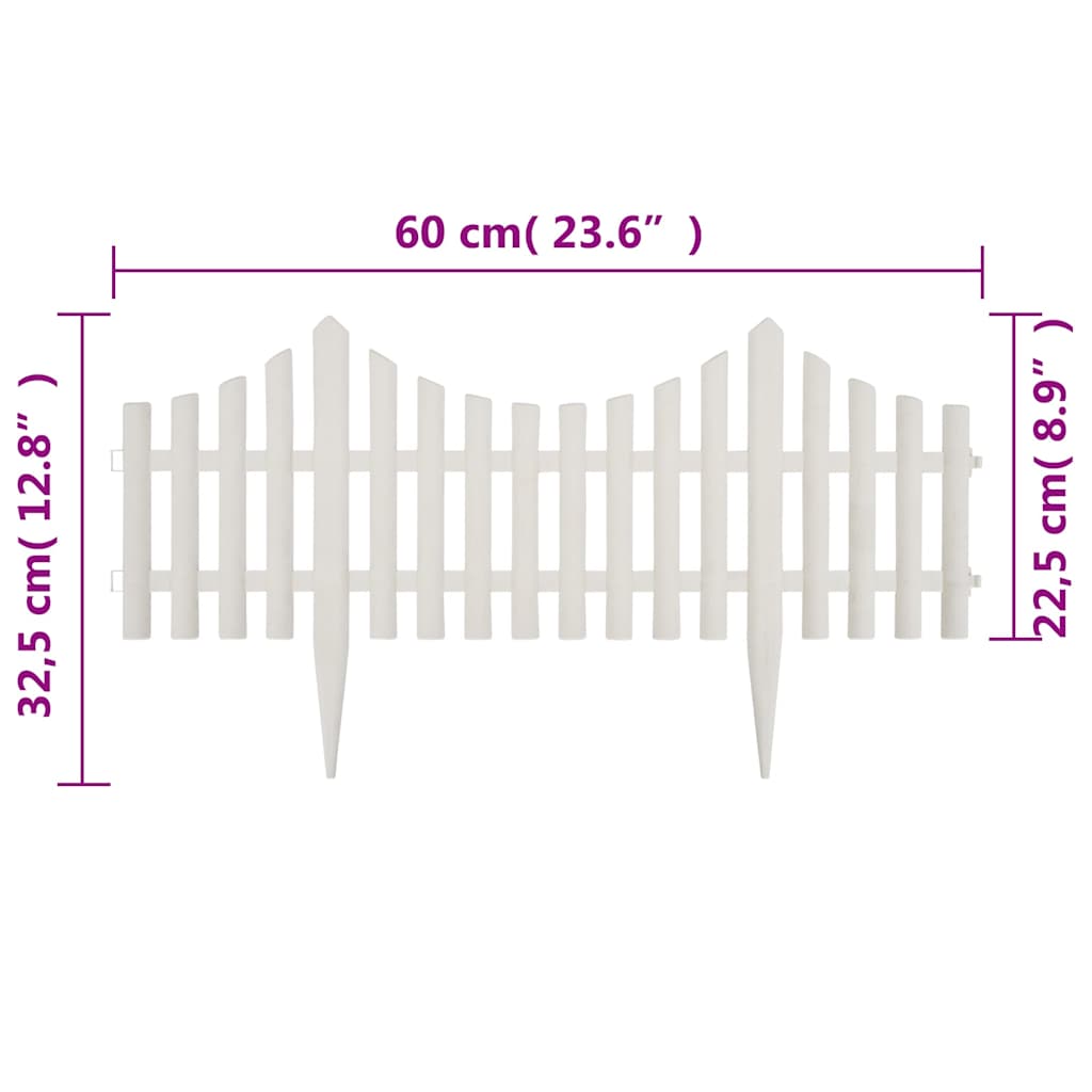 White Lawn Divider 17 pcs / 10 m