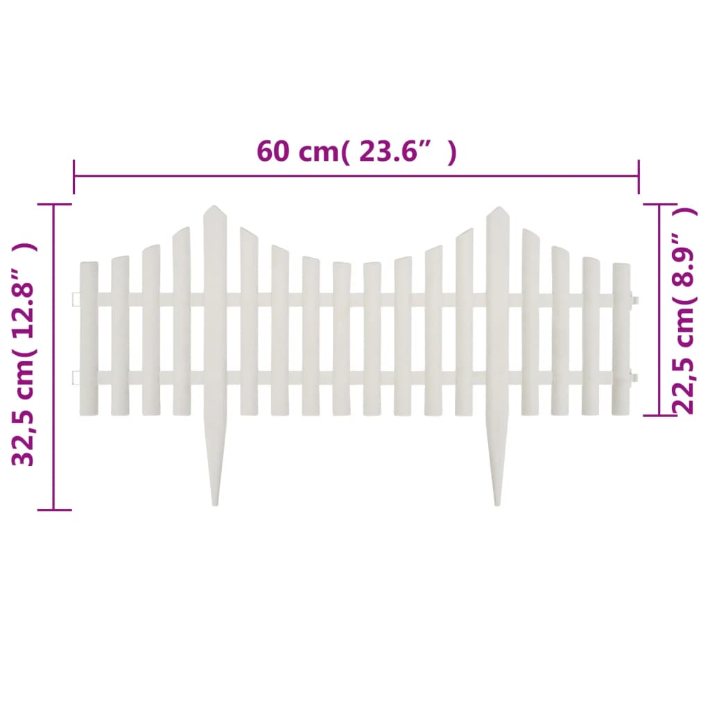 White Lawn Divider 17 pcs / 10 m