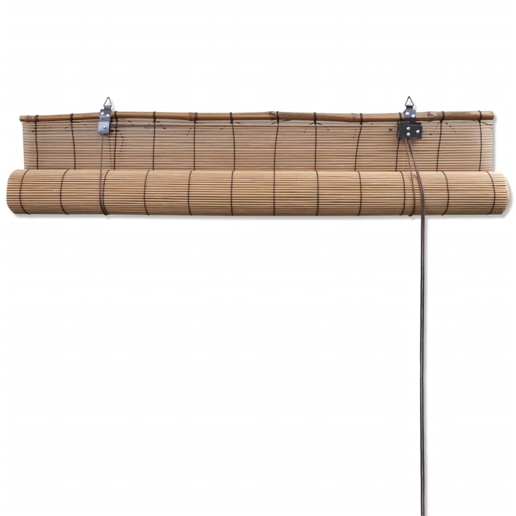 Brown Bamboo Roller Blinds 120 x 220 cm