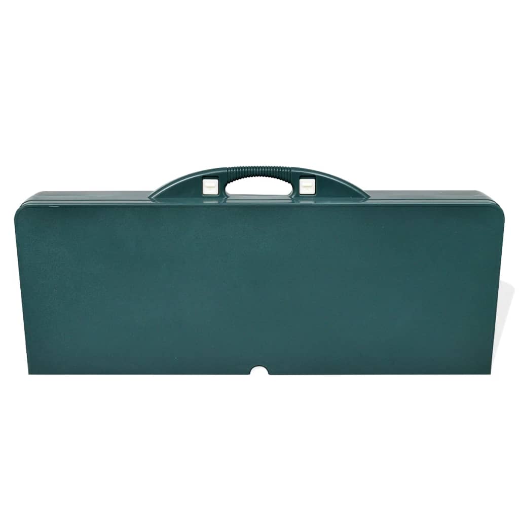 Foldable Camping Table Set with 4 Stools Light Green