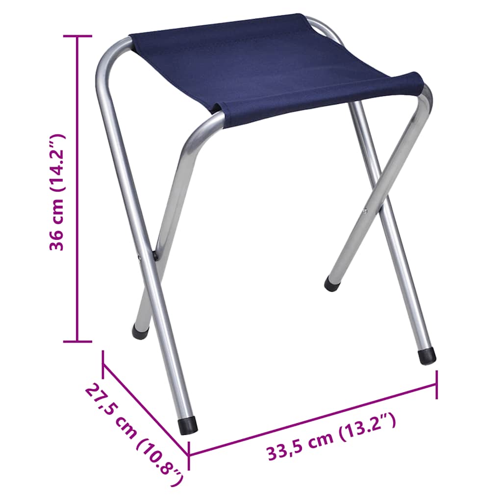 Foldable Camping Table Set with 4 Stools 120x60 cm