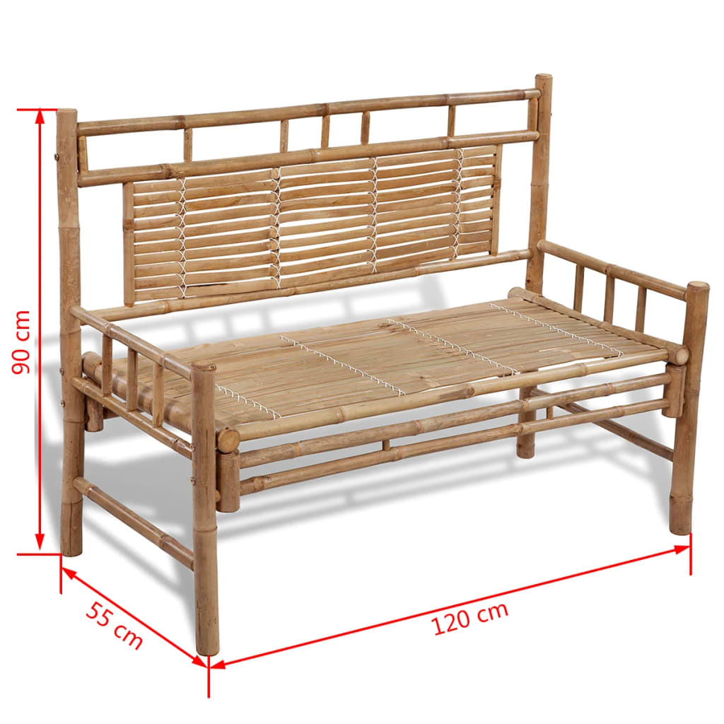 41504 vidaXL Garden Bench 120 cm Bamboo