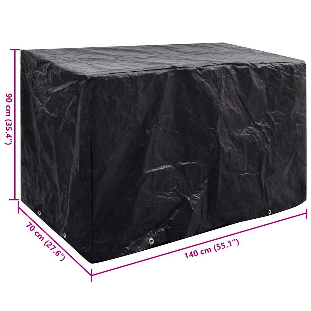Garden Furniture Cover 8 Eyelets 140 x 70 x 90 cm