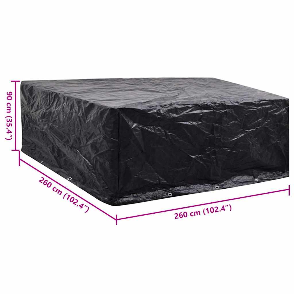 41648 vidaXL Garden Furniture Cover 10 Eyelets 260x260x90 cm