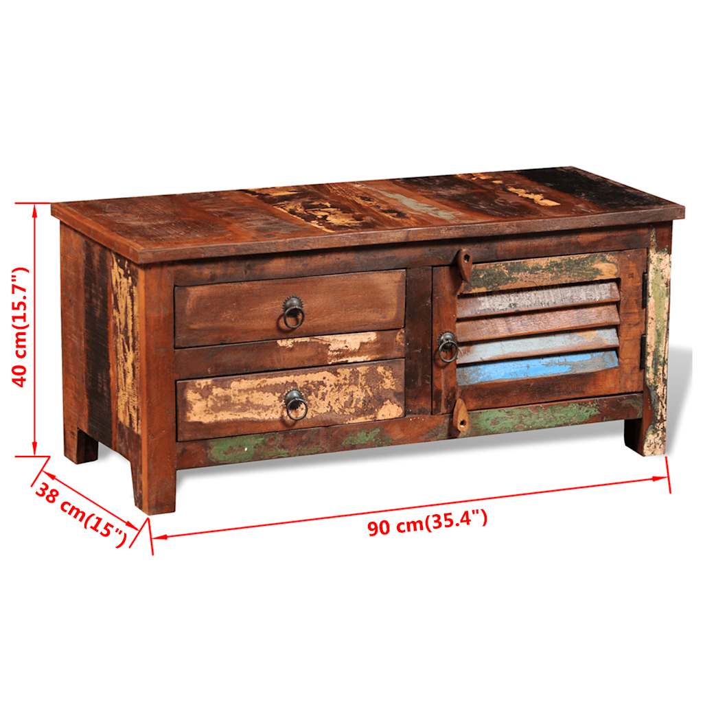 241629 vidaXL Reclaimed TV Hi-Fi Cabinet Side Cabinet Solid Wood